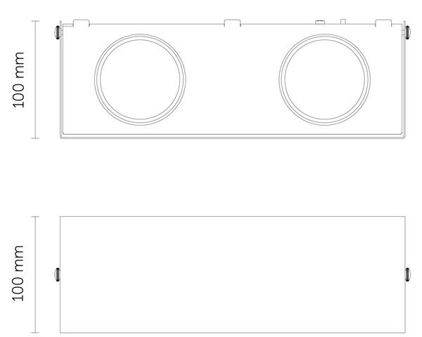 Wandeleuchte Desmo Hochglanz Hellgrau - 30 x 30 cm