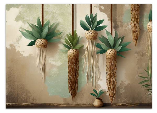 Papier peint, Plantes suspendues boho 350 x 245 cm