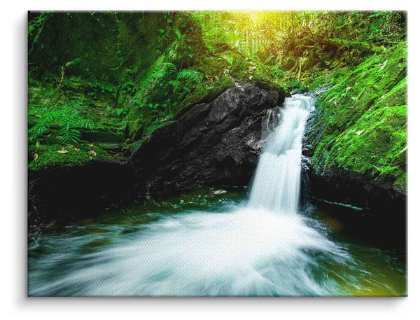 Leinwandbild Water stream Holzwerkstoff - 80 x 60 x 3 cm