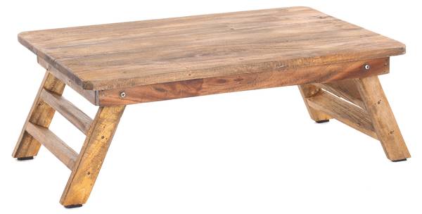 Tablett-Tisch FOLD Braun - Massivholz - 60 x 22 x 40 cm