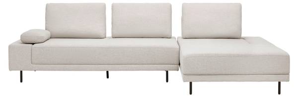 Ecksofa MANI Beige - Metall - Textil - Holz teilmassiv - 1 x 1 x 1 cm