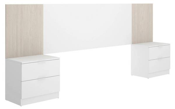 Tête du lit Dujuan Marron - Bois manufacturé - 259 x 106 x 34 cm