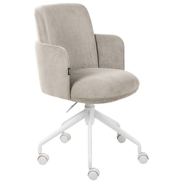 Bürostuhl DRYDEN Beige - Taupe - Weiß