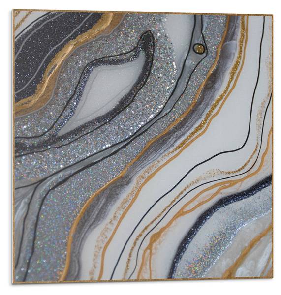 Fliesen Wellen Abstrakt Glanz 4er Set 50 x 50 cm