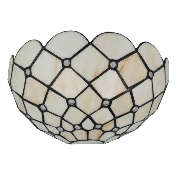 Tiffany Wandleuchte 7705 Weiß - Glas - 25 x 14 x 25 cm