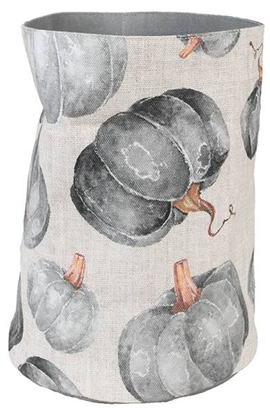 Brotkorb Kürbis AUTUMN FOREST Grau - Textil - 15 x 16 x 15 cm