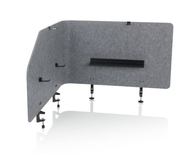 Tischtrennwand FLEXMIUT T TOP Grau - Polypropylen - 1 x 50 x 160 cm