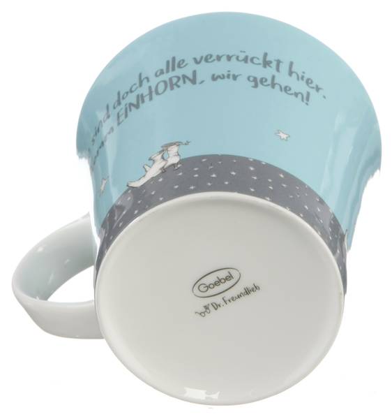 Tasse Die sind doch alle verrückt Blau - Porzellan - 10 x 10 x 13 cm