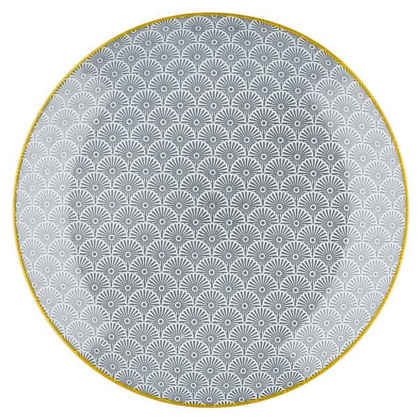 Ensemble d'assiettes PATTERN Ø21cm Gris - Céramique - 21 x 3 x 21 cm