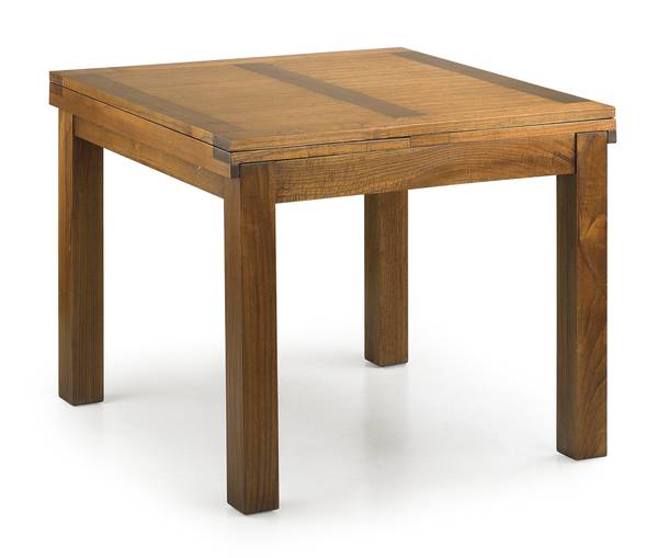 ESSTISCH AUSZIEHBAREN AUS HOLZ L 95 CM Braun - Holz teilmassiv - 95 x 78 x 95 cm