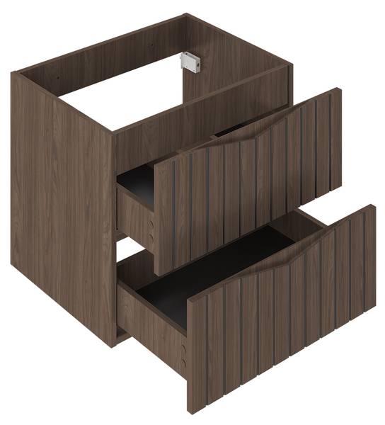 Waschtischunterschrank Siena Braun - Holzwerkstoff - 121 x 53 x 47 cm