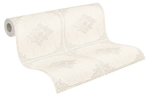 Vliestapete 4144 Barock Optik modern Creme - Grau