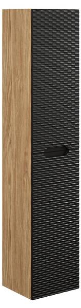 Hochschrank OCEAN Schwarz - 2 Türen