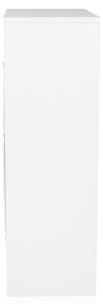 Kommode ESTORIA Weiß - Aluminium - 58 x 92 x 30 cm