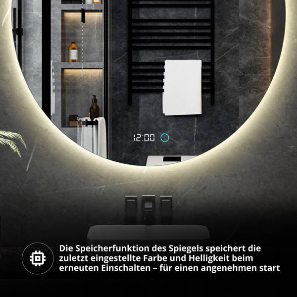 LED Badspiegel Richmond 120 x 120 cm