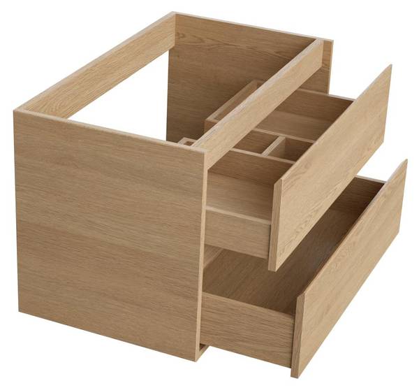 Einzelwaschtisch MILIPAM Braun - Holz teilmassiv - 45 x 50 x 80 cm