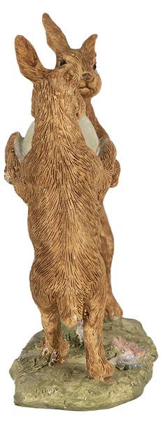 Figur Kaninchen DekoEaster-Alexis Braun - Kunststoff - 5 x 13 x 11 cm
