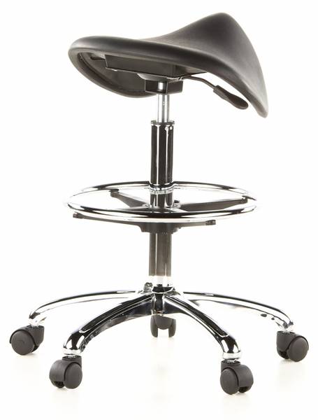 Sattelhocker TOP WORK 13 Schwarz - Flachgewebe - 62 x 85 x 62 cm