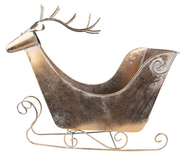 Beeld Slee Xmas-Alexander metaal - 26 x 49 x 54 cm