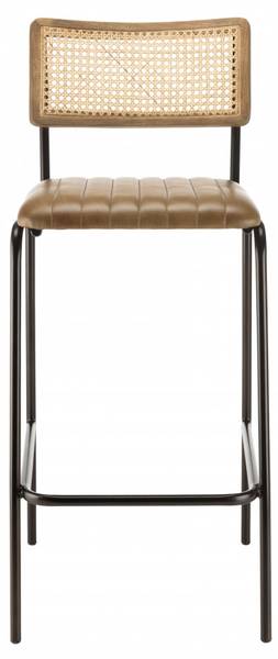 Hocker MARCEL 2er Set Braun - Echtleder - 55 x 104 x 45 cm