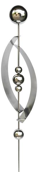 Gartenstecker BERN Silber - Metall - 13 x 140 x 22 cm