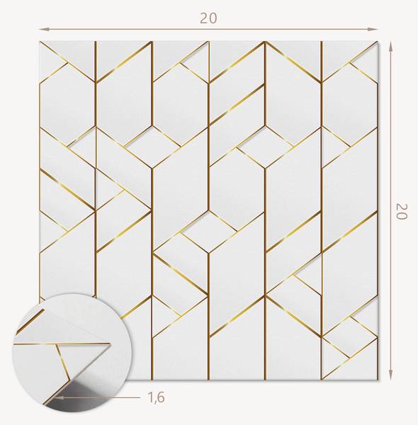 Vinylfliese LinienGeom 20er-Set 20 x 20 cm