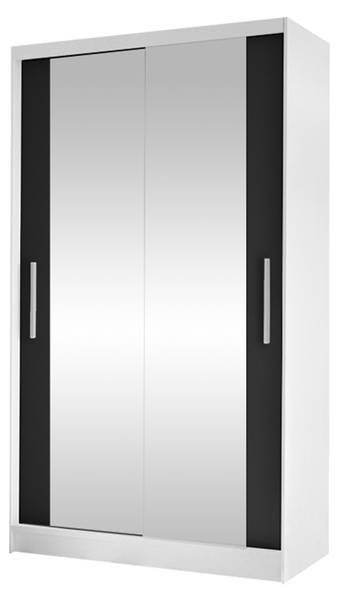 Kleiderschrank Costa VII Schwarz - Weiß