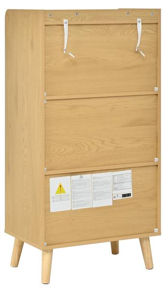 Sideboard RattanWoody Ⅳ Braun - Holzwerkstoff - 40 x 121 x 60 cm