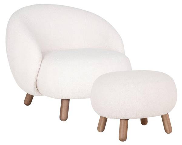 Sessel Savona 2-teilig Weiß - Polyester - Webstoff - 80 x 68 x 76 cm