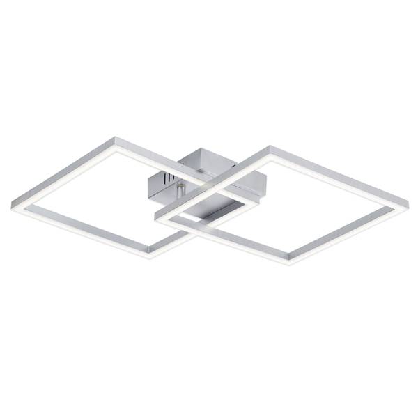 LED Pendelleuchte Cage Ⅲ Silber - Kunststoff - 40 x 7 x 40 cm