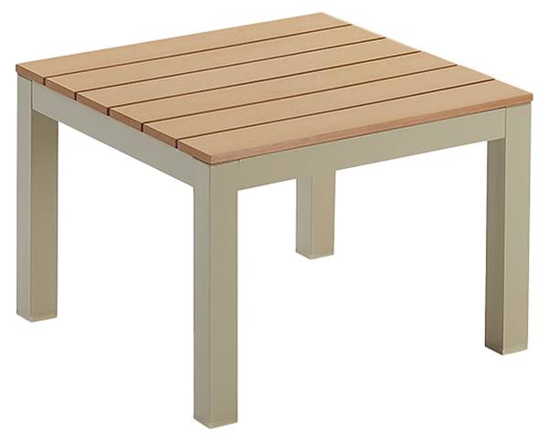 Gartentisch ORLANDO LOUNGE Braun - Aluminium - 60 x 42 x 60 cm