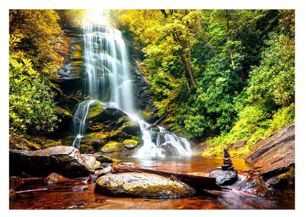 Vliestapete Fluss & Wasserfall Sin 150 x 105 cm