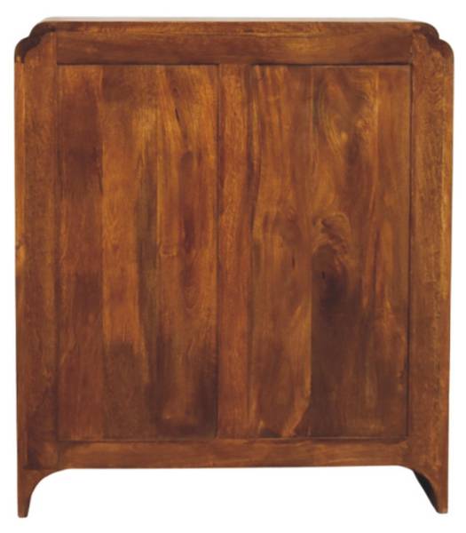 Kast Newton bruin - mango - messing - 70 x 80 x 35 cm