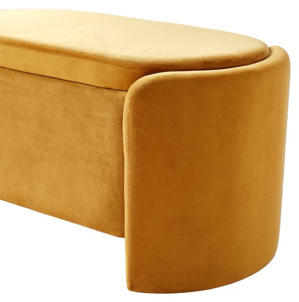 Sitzbank MOSS Gelb - Textil - 88 x 46 x 45 cm