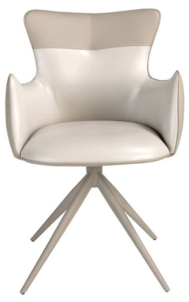 Drehstuhl 4203 Weiß - Polyester - Edelstahl - Vinyl - 59 x 86 x 63 cm
