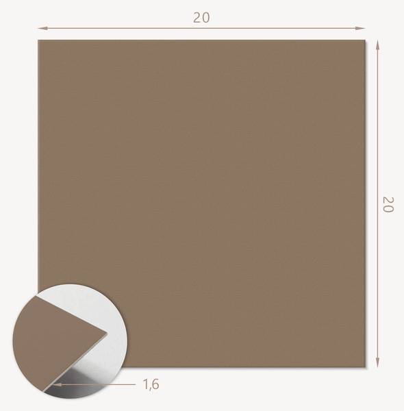 Vinylfliese Nussbraun 20er-Set 20 x 20 cm