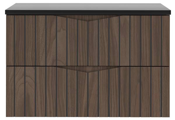 Waschtischunterschrank Siena Braun - Holzwerkstoff - 81 x 53 x 47 cm