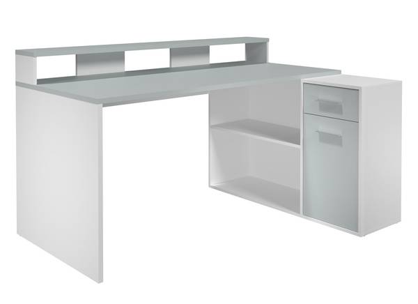 Bureau Gamer wit - deels massief hout - 160 x 91 x 115 cm