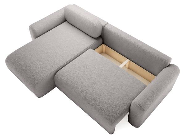 Ecksofa Lome L, universal Hellgrau