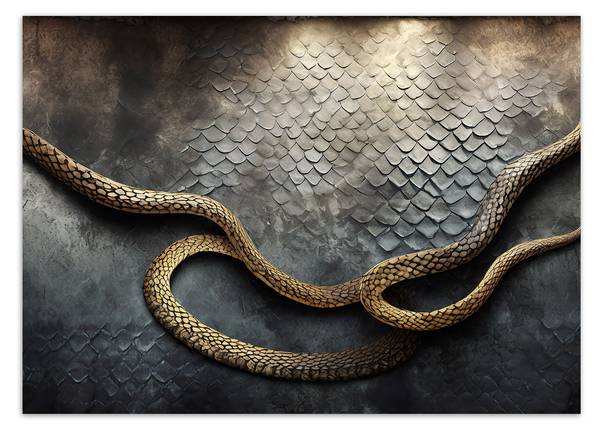 Fototapete Schlange 3D 450 x 315 cm