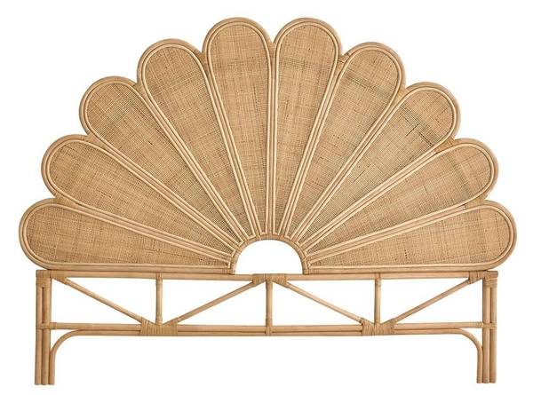 Kopfteil ROMY Beige - Rattan - 180 x 147 x 6 cm