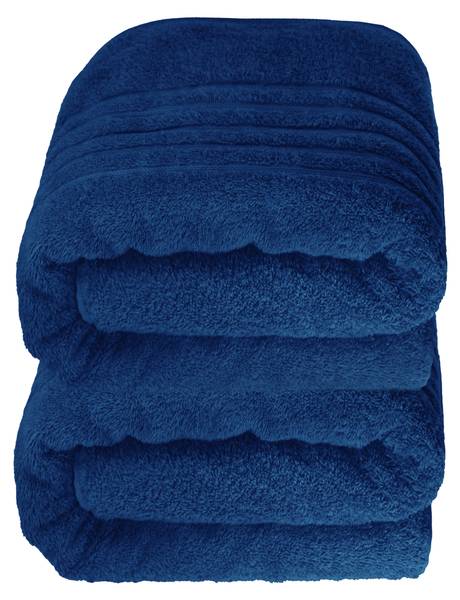 Saunahandtuch London 2er-Set Blau - Frottee - 80 x 1 x 200 cm