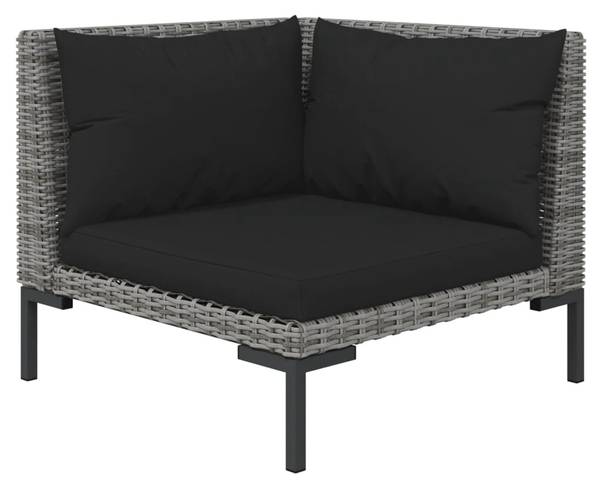 Garten-Lounge-Set 318607 (3-teilig) Grau - Polyester - Stahl - 70 x 61 x 70 cm