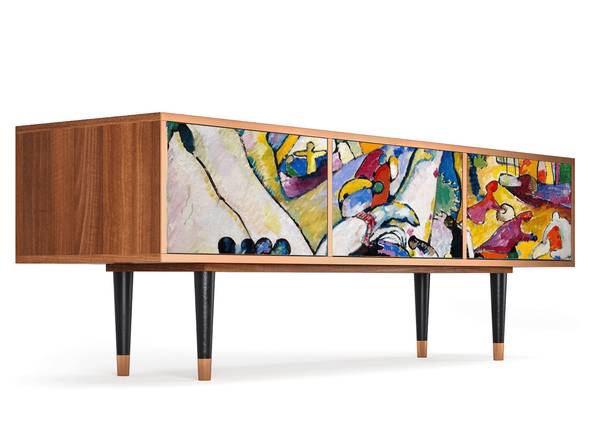 TV-Lowboard T4 Walnuss Holzwerkstoff - 170 x 59 x 48 cm