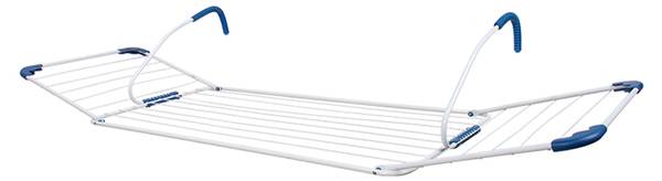Radiatorrek blauw - wit - staal - 175 x 29 x 55 cm