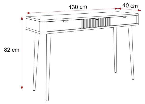 Schminktisch Konsole NAVANI Beige - Steingrau