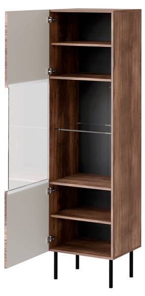 Hochvitrine Art Deco Braun