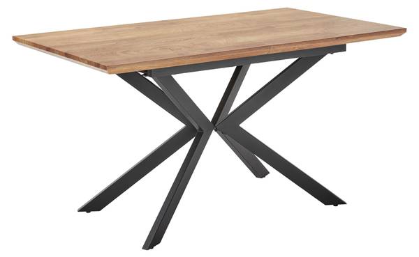 Ausziehtisch AKI Braun - Holzwerkstoff - Metall - 180 x 76 x 80 cm