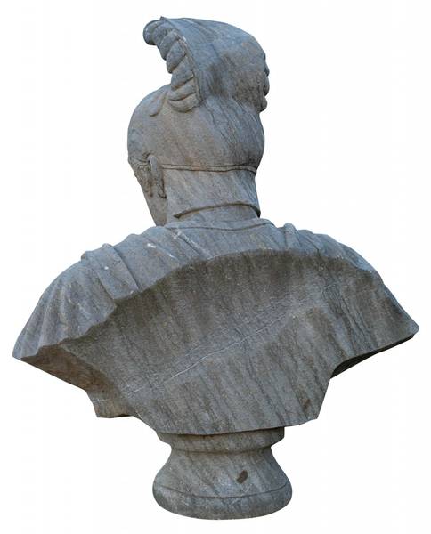 Büstenkopf ROMA Grau - Stein - 28 x 86 x 70 cm