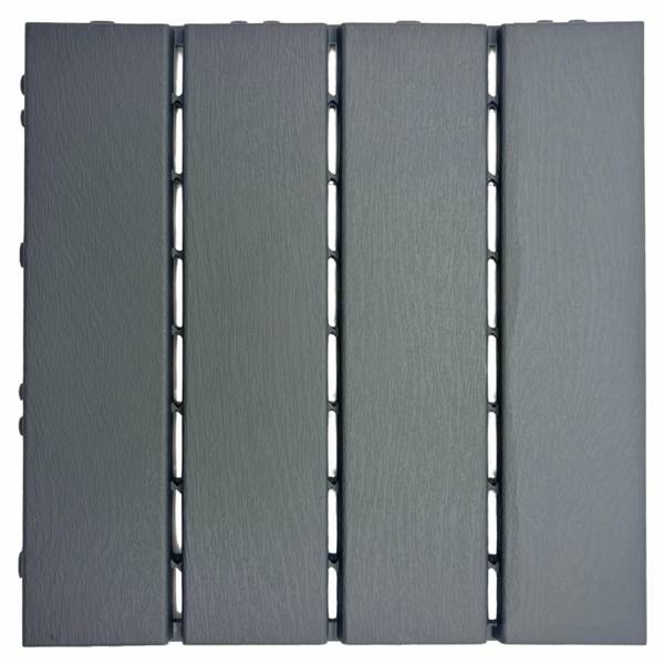 Terrassenfliese Elyse Grau - Polypropylen - 30 x 3 x 30 cm